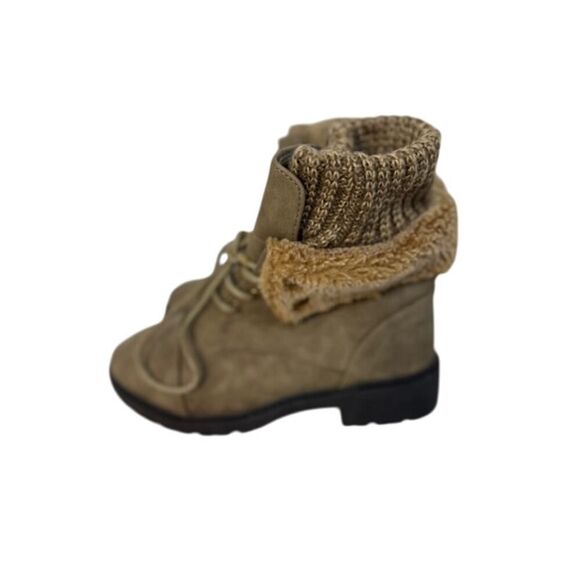 Streetwear Society Booties Brown Size 6 Women's Lace Block Heel - Picture 2 of 7